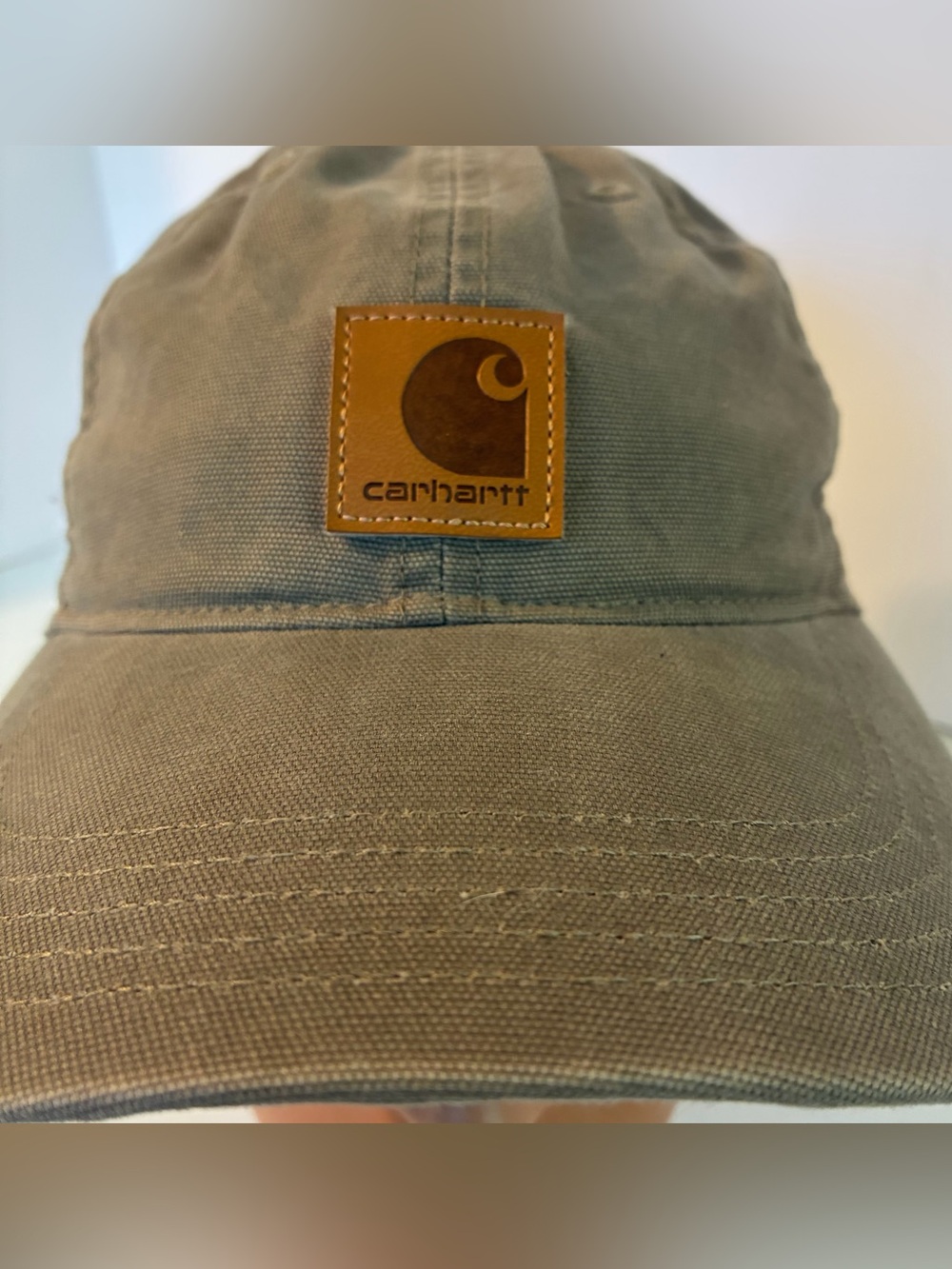 CARHARTT ODESSA CANVAS BASEBALL CAP HAT ADJUSTABLE CLOSURE OLIVE GREEN MENS